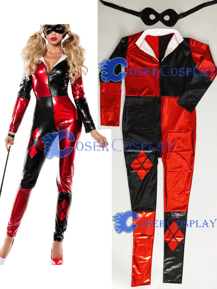 2018 Harley Quinn Sexy Wetlook Catsuit Halloween